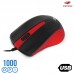 Mouse USB 1000Dpi MS-20RD C3 Tech - Vermelho
